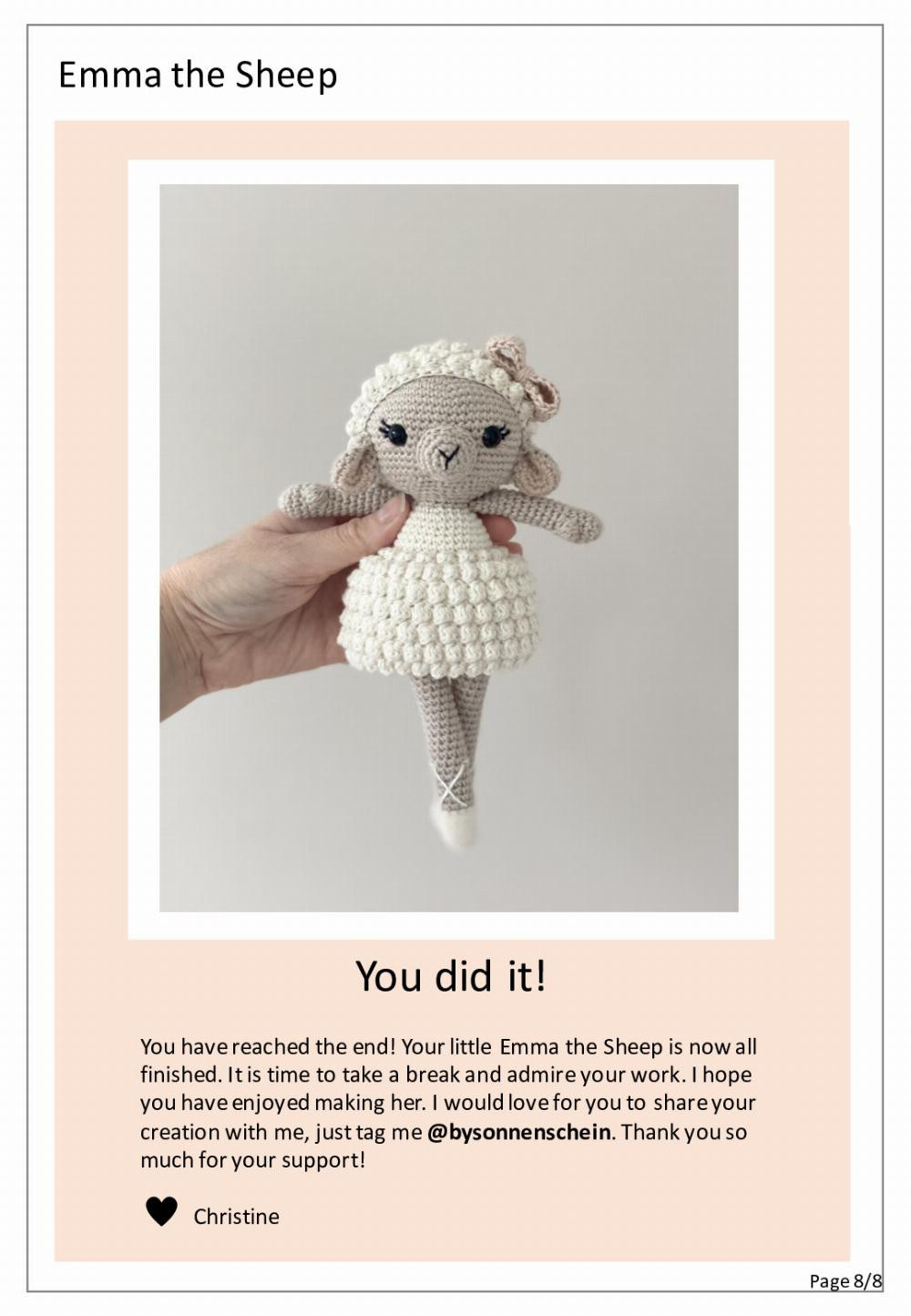 Emma the Sheep crochet pattern