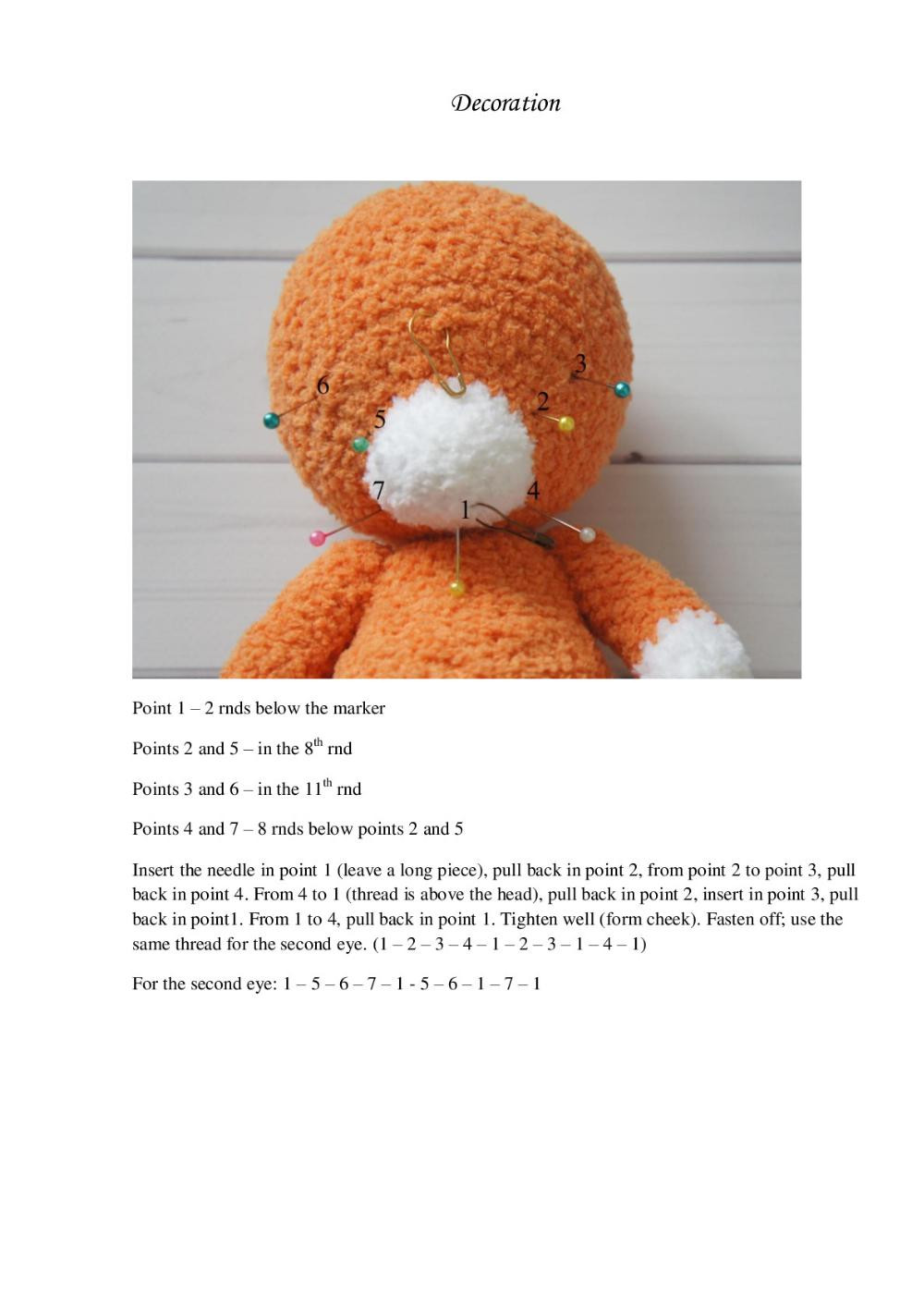 English crochet pattern «Little Fox»