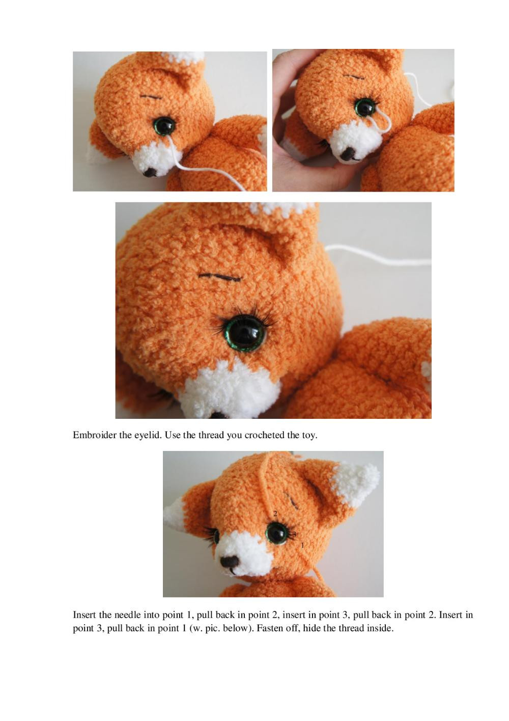 English crochet pattern «Little Fox»