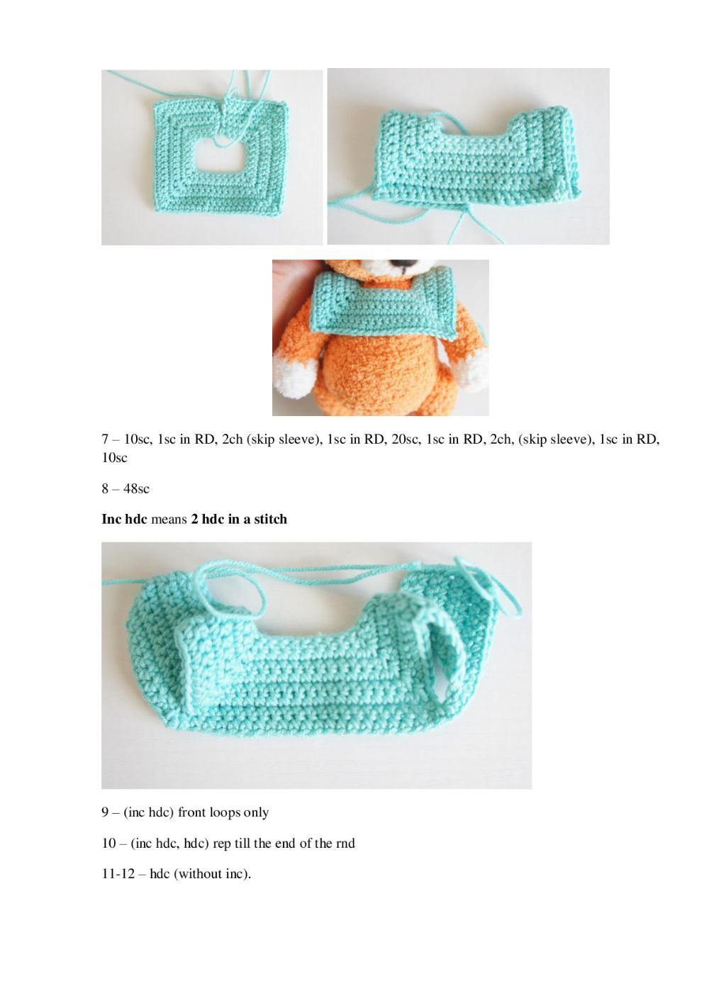 English crochet pattern «Little Fox»