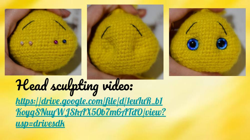 English Crochet Pattern Yellow chicken