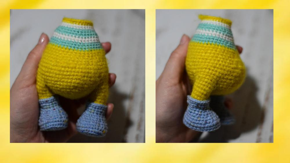 English Crochet Pattern Yellow chicken