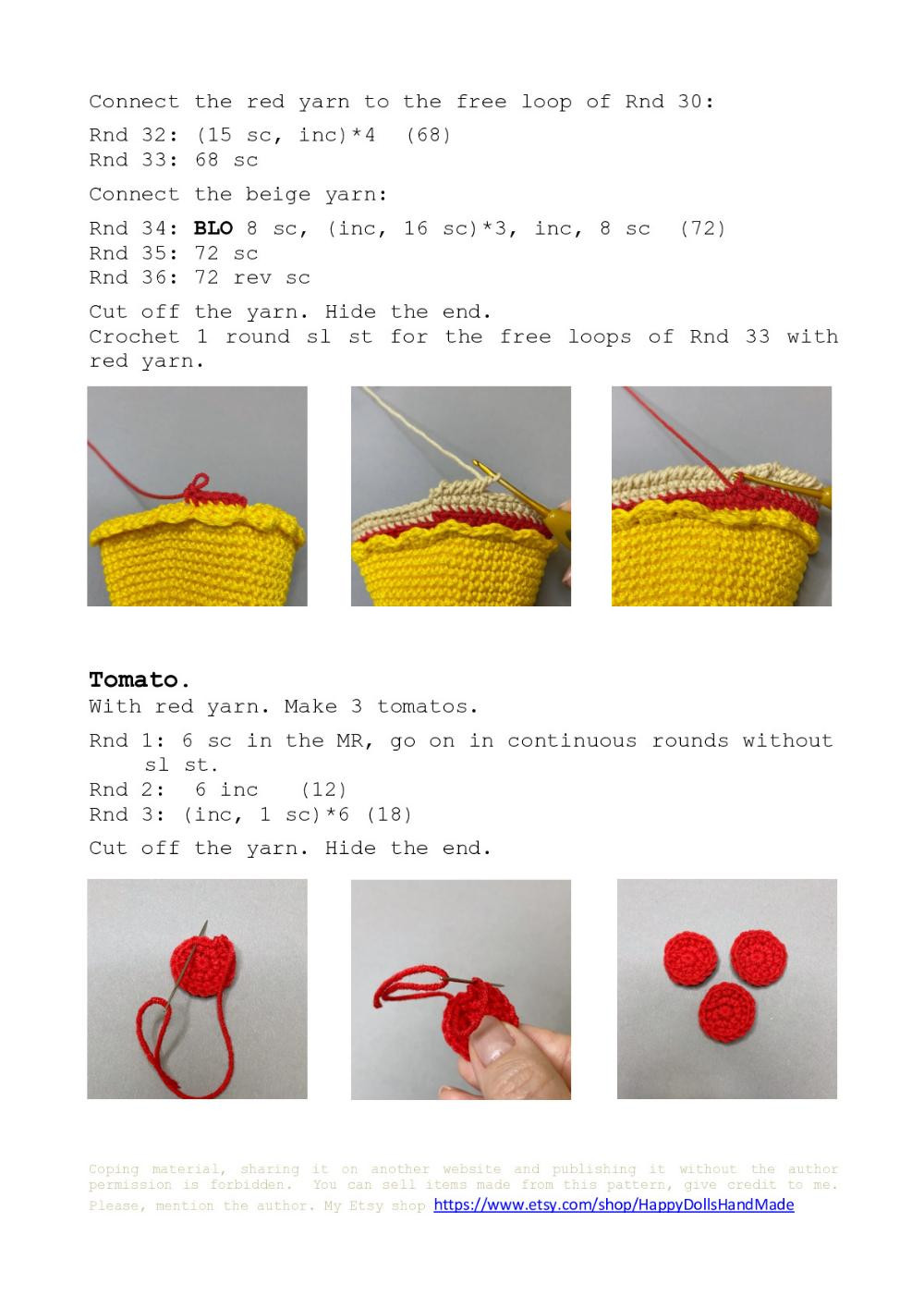 Fast Food Gnomes crochet pattern