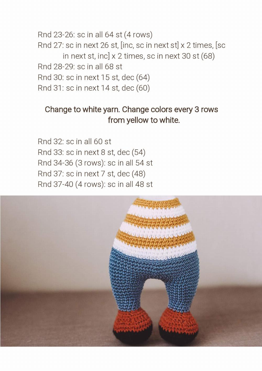 Felix the Fox with overalls crochet pattern