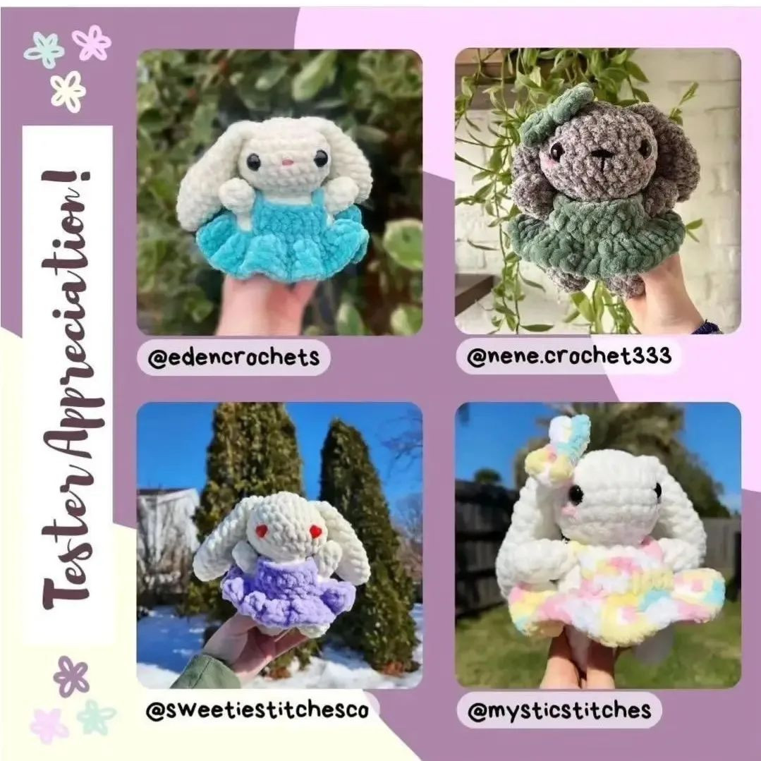 Free Bunny pattern crochet rabbit with bow