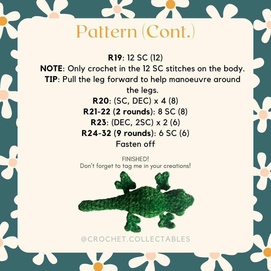 FREE crochet gecko pattern! 🦎✨