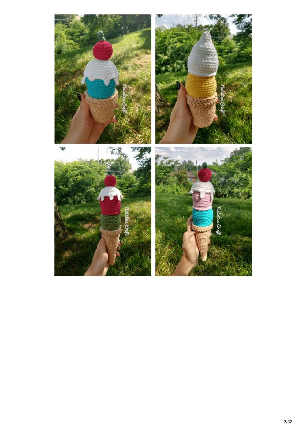 Free crochet pattern: Make your own ice cream