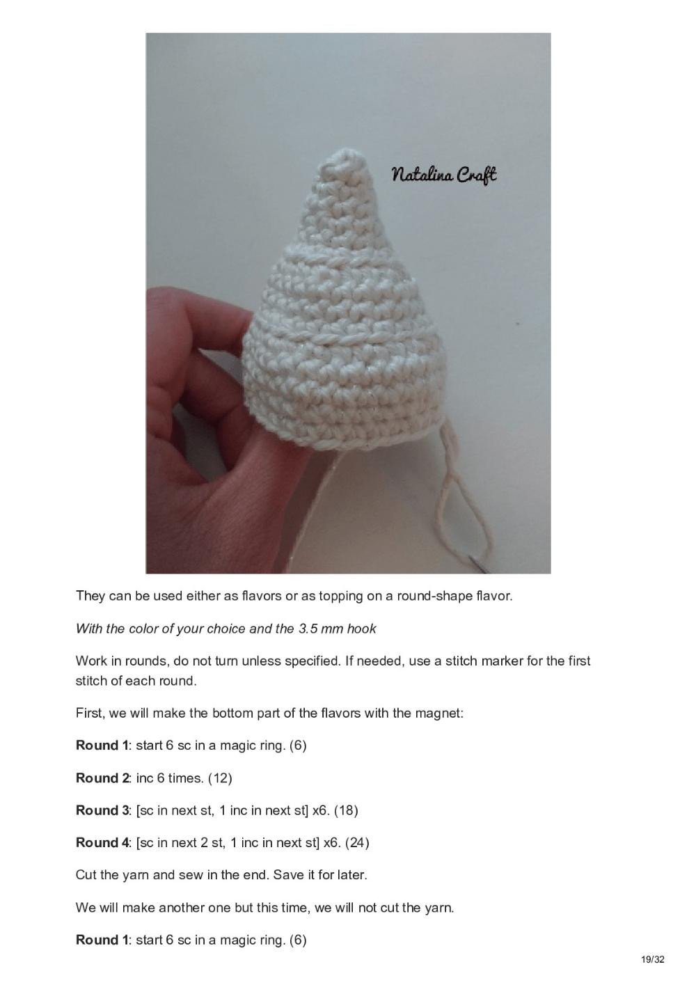 Free crochet pattern: Make your own ice cream