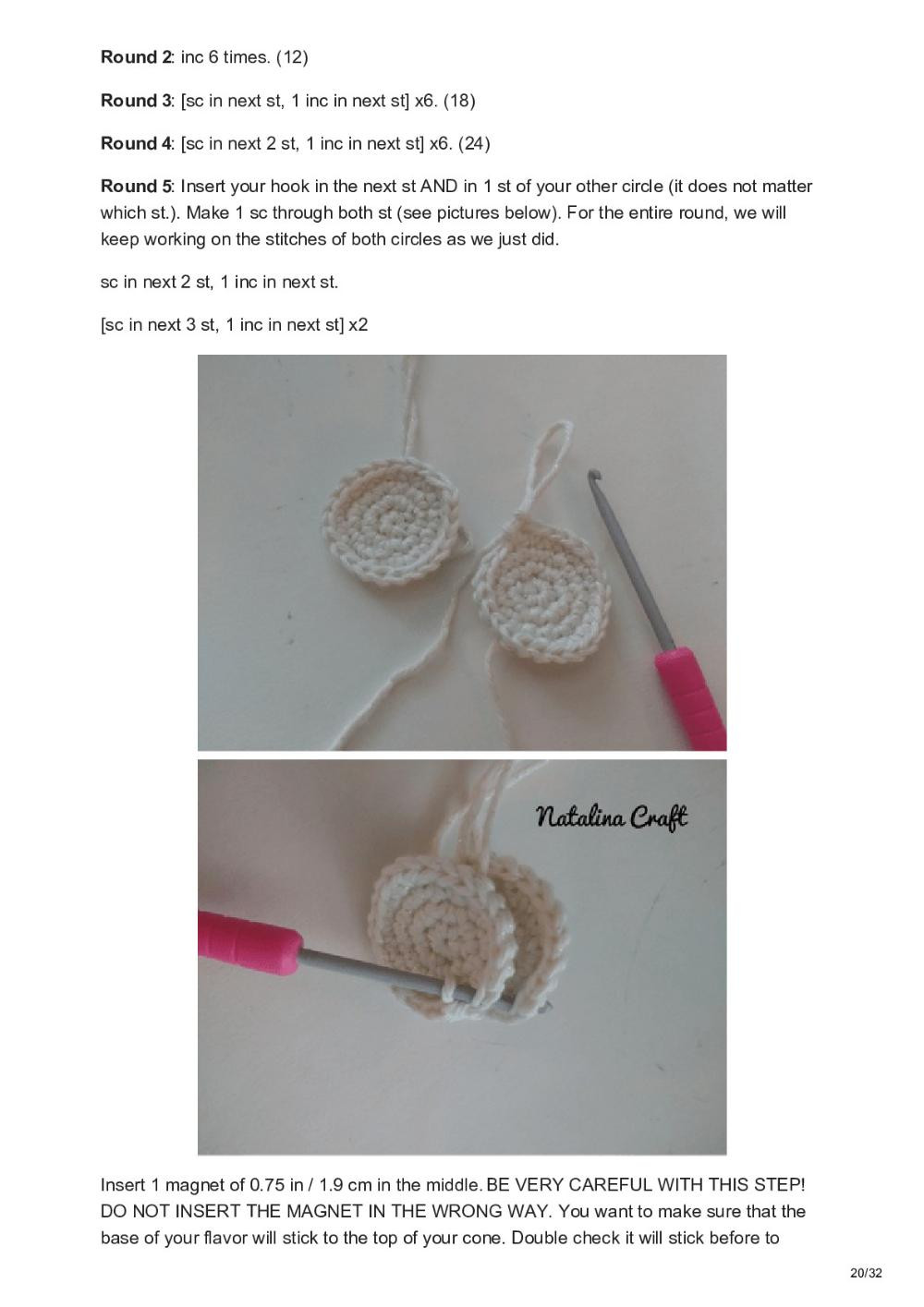 Free crochet pattern: Make your own ice cream