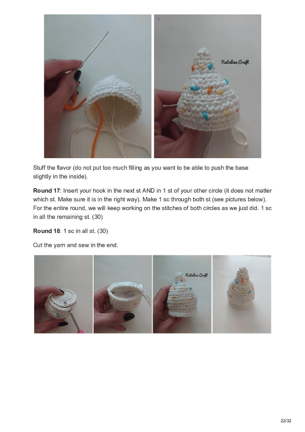 Free crochet pattern: Make your own ice cream