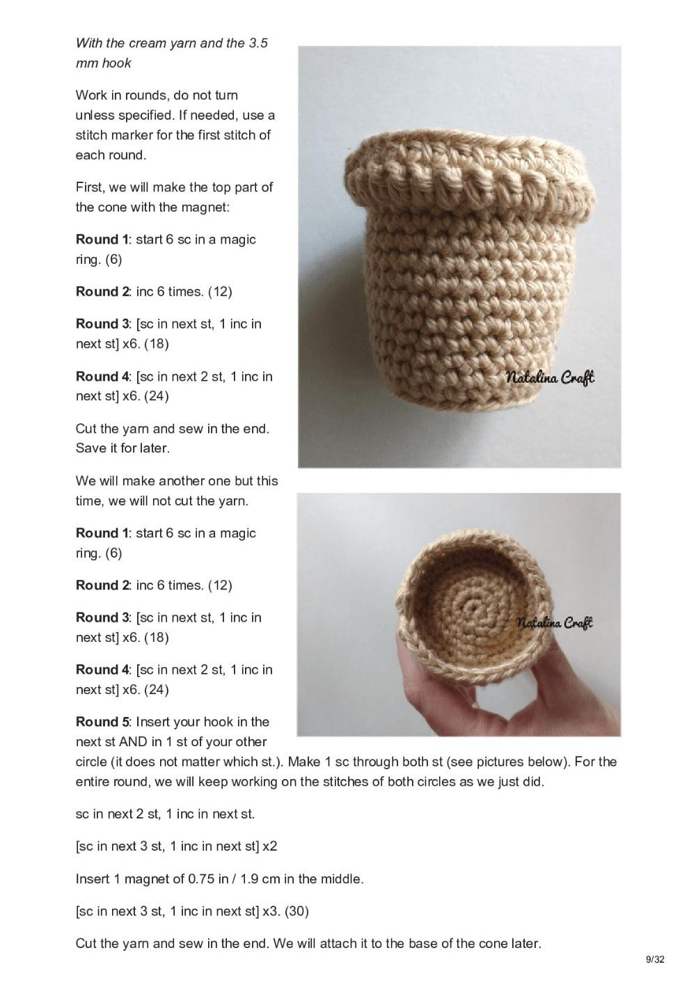 Free crochet pattern: Make your own ice cream