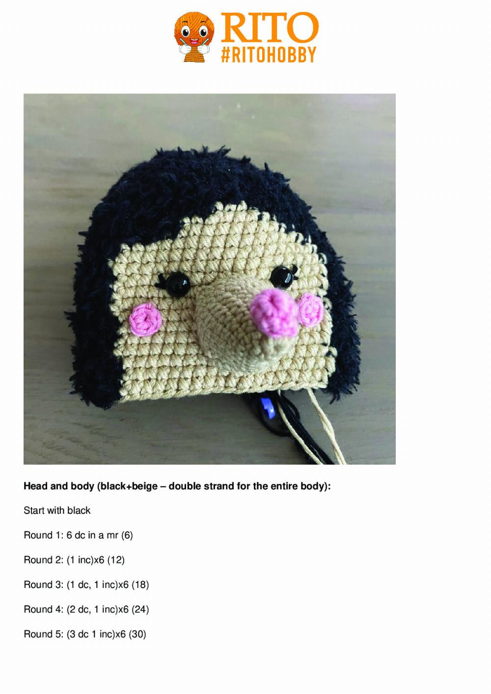 Free Crochet Pattern: Molly The Mole