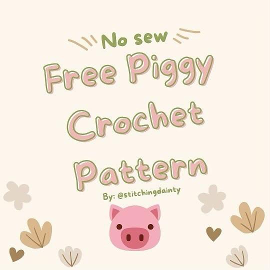 free crochet pattern no sew piggy