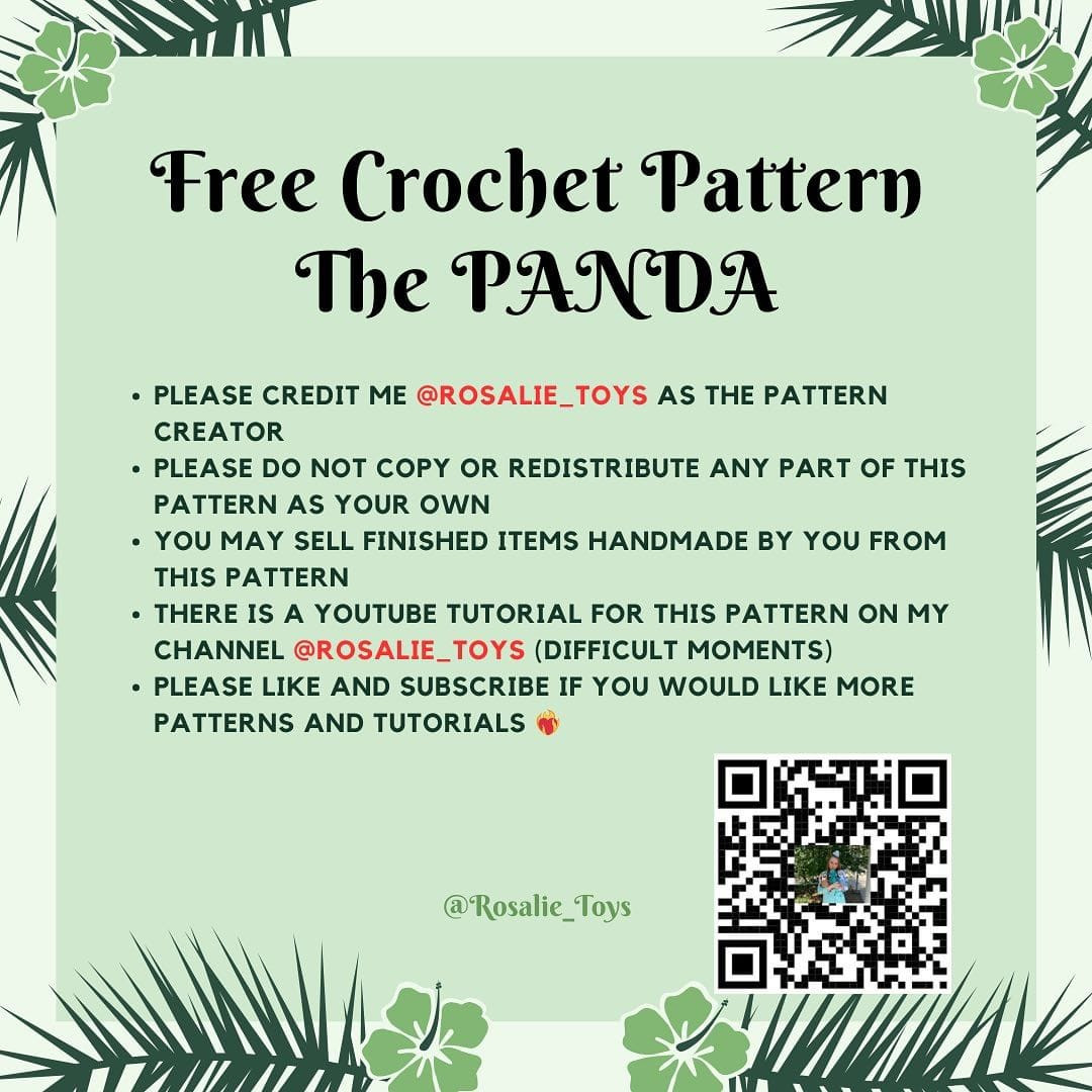 free crochet pattern the panda