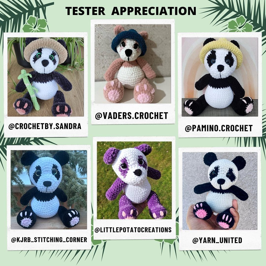 free crochet pattern the panda