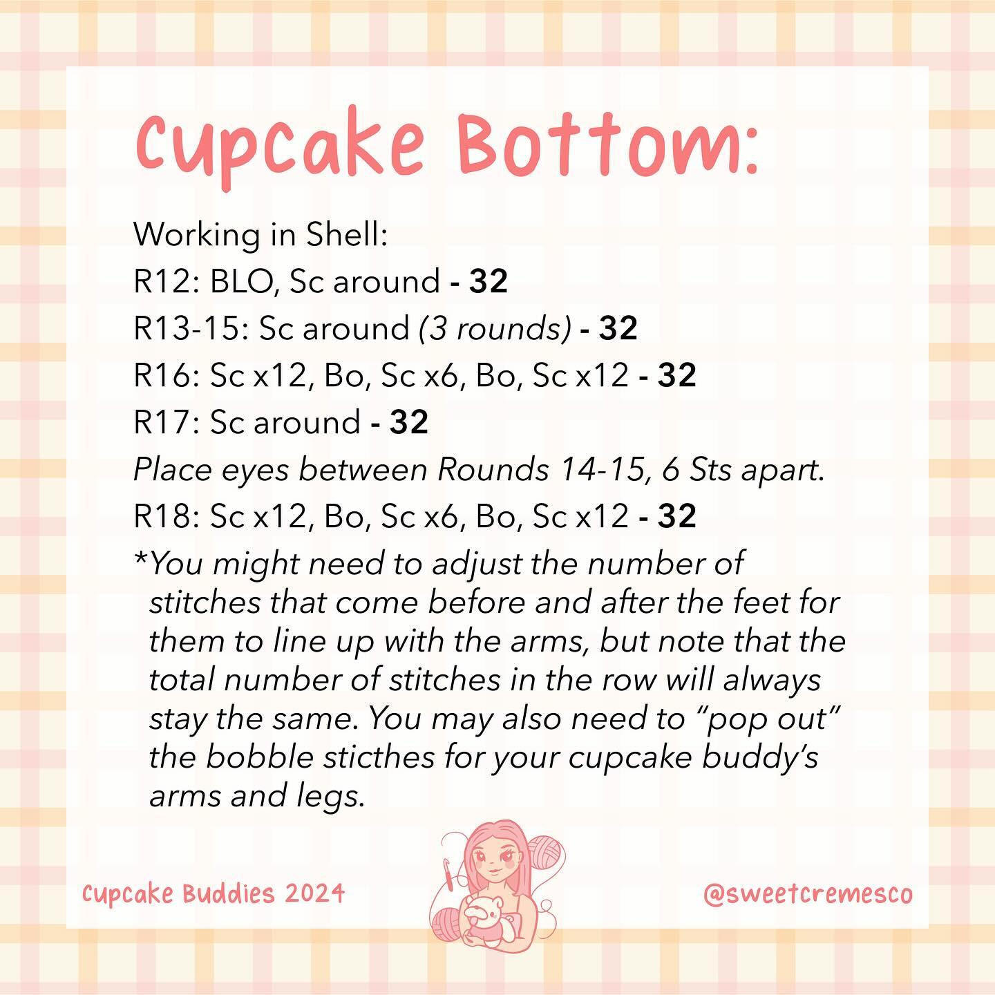 FREE Cupcake Buddies No-Sew Pattern! 🧁🩷