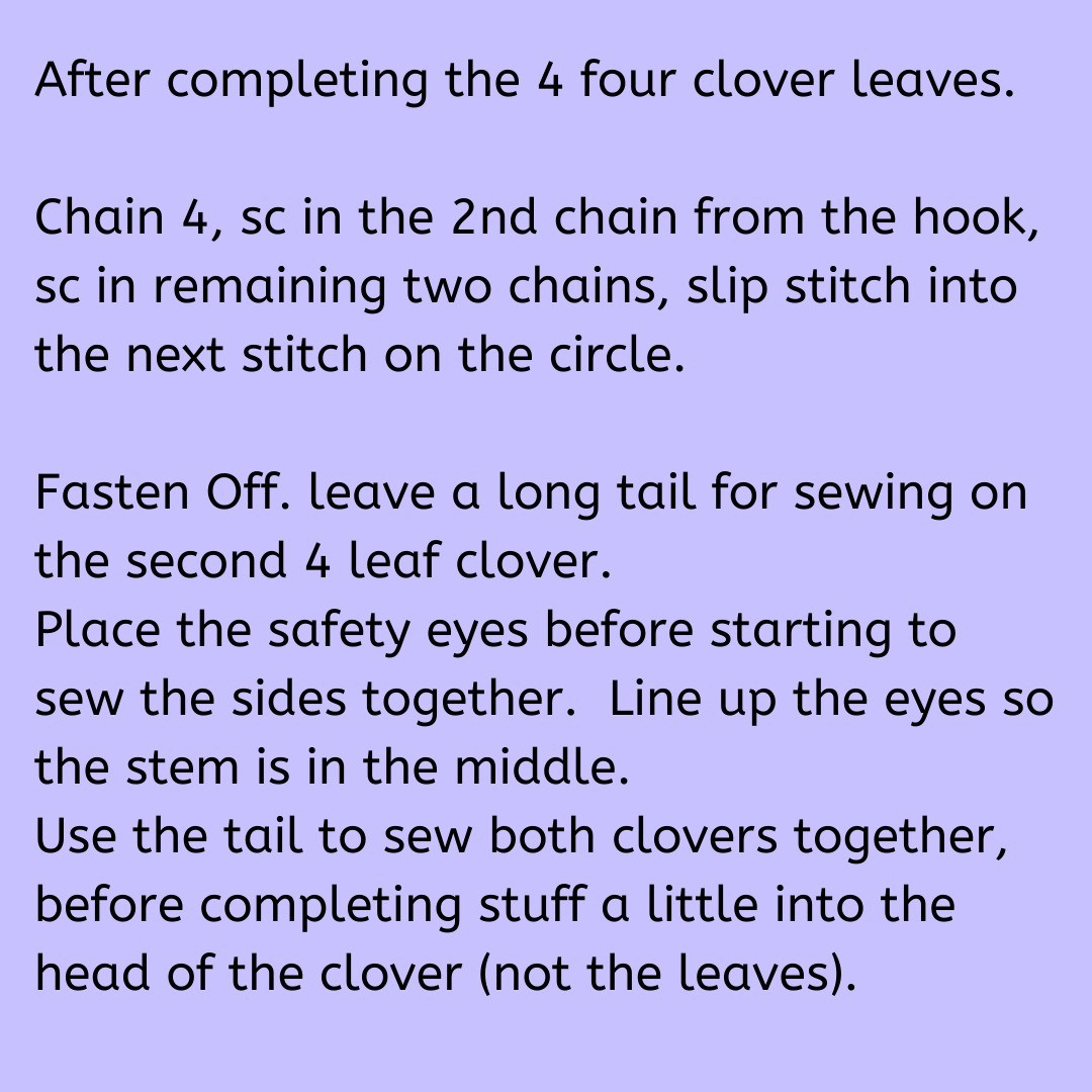 Free four leaf clover pattern