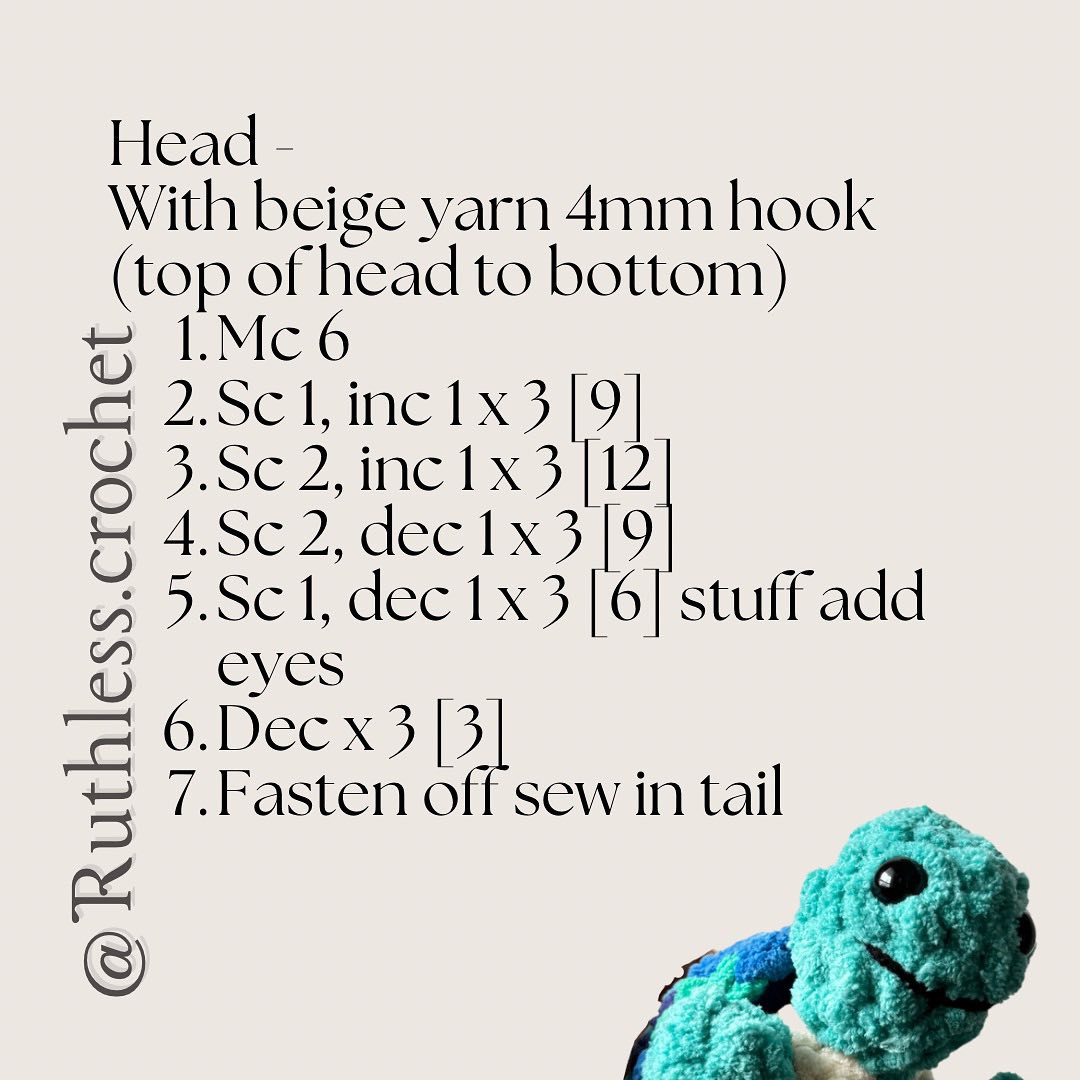 free interchangeable shell turtle crochet patter