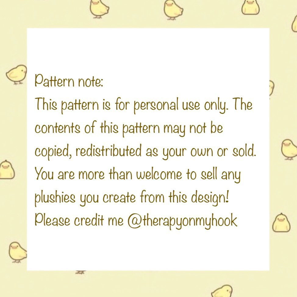 free little chick pattern