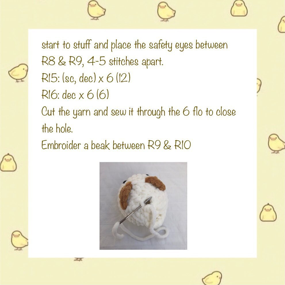 free little chick pattern