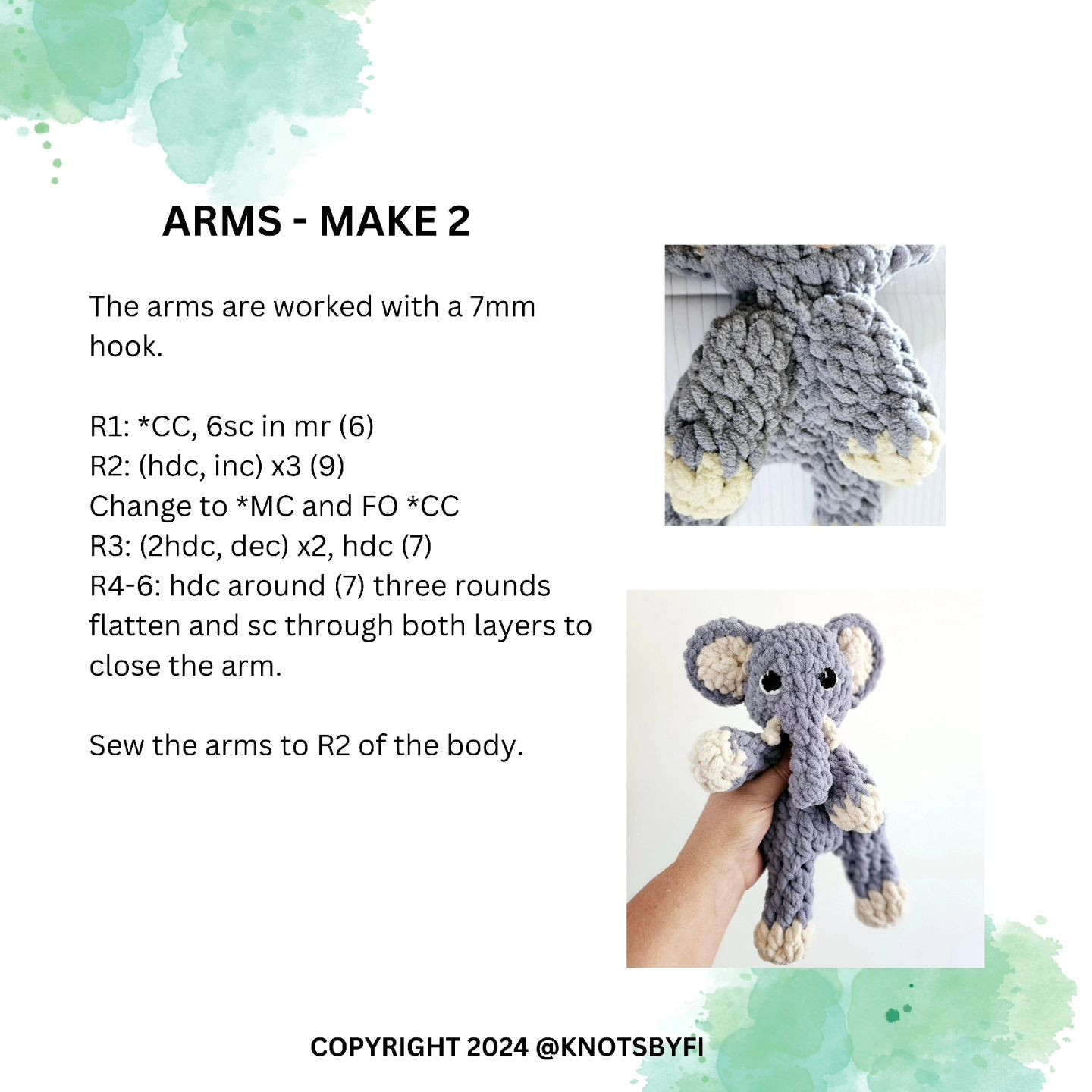 free mini elephant pattern