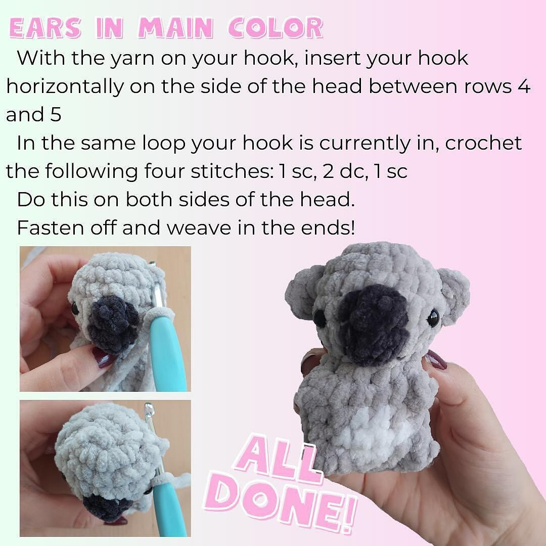 free no sew pattern mini koala