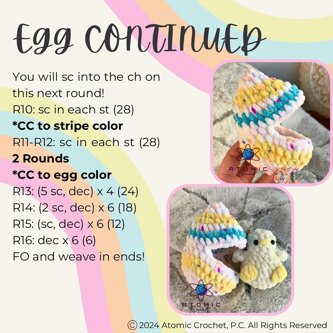 free pattern baby bird egg