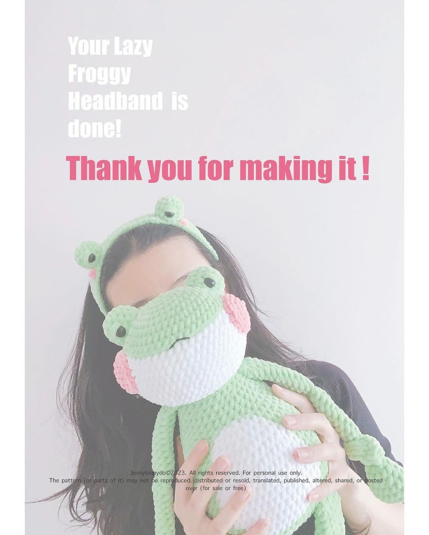 free pattern lazy froggy headband full version