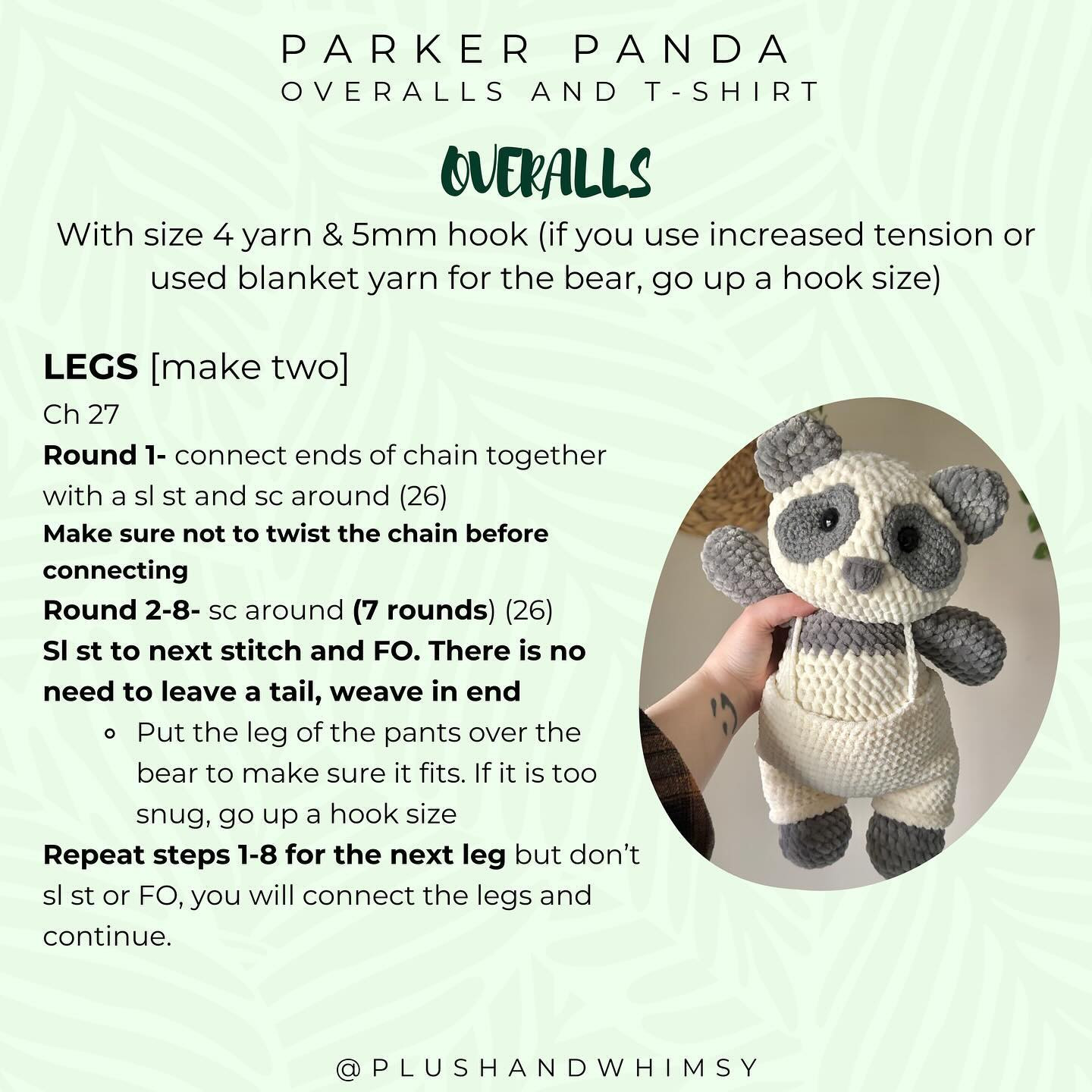 free pattern parker panda overalls and - shirt