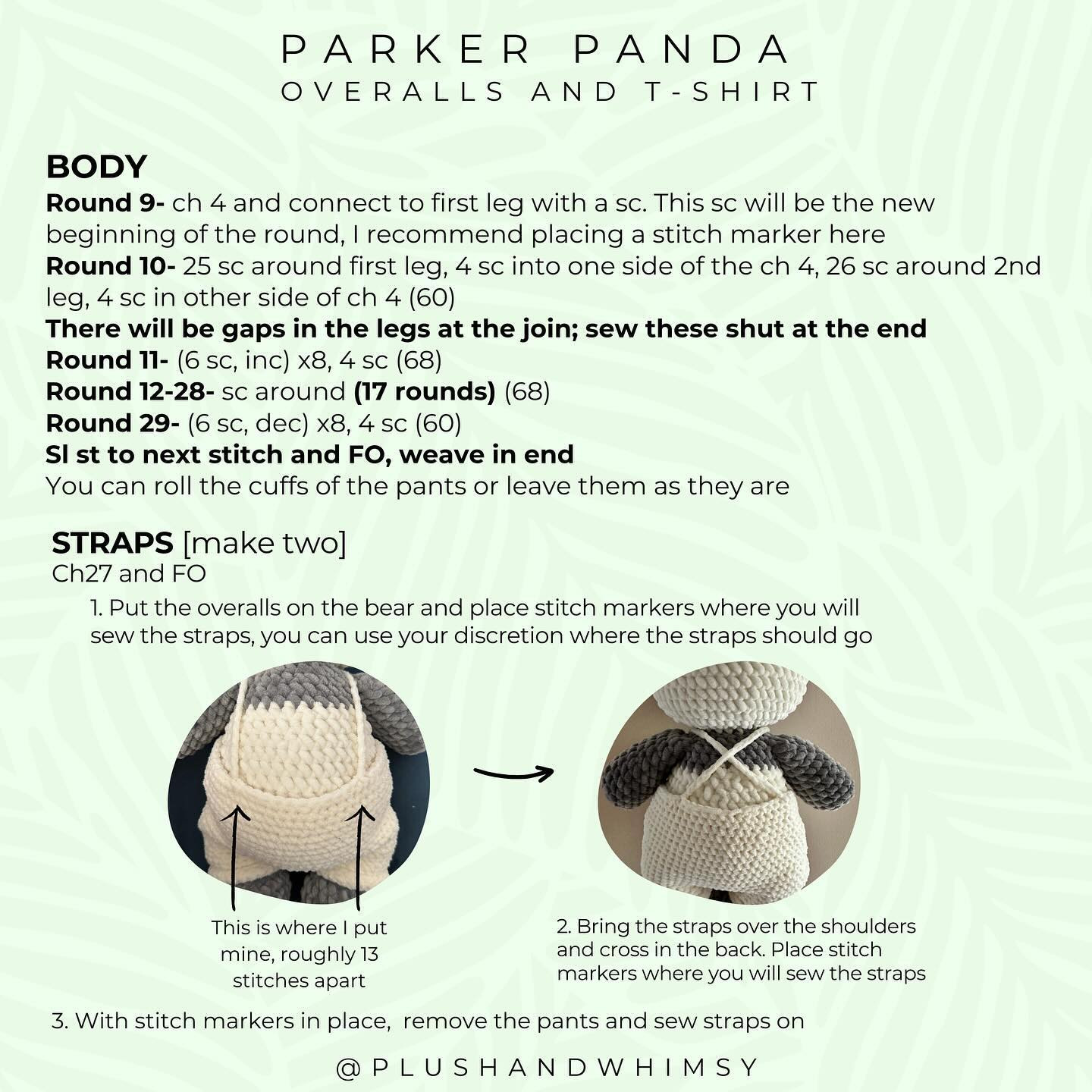 free pattern parker panda overalls and - shirt