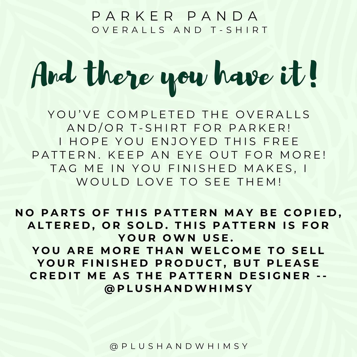 free pattern parker panda overalls and - shirt