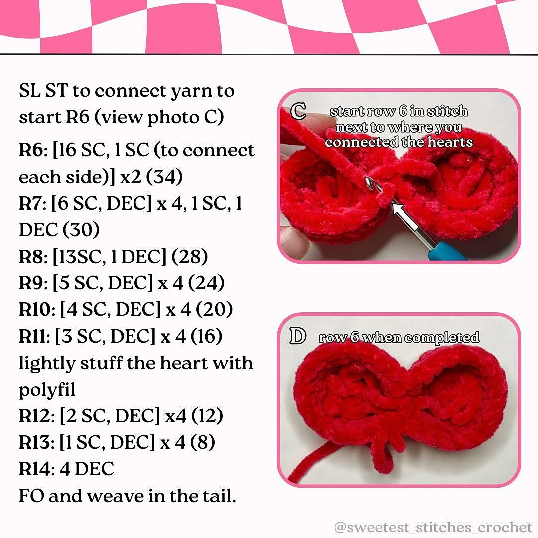 free pattern strawberry heart low sew