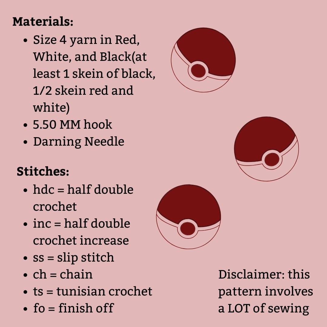 free pokeball bag pattern