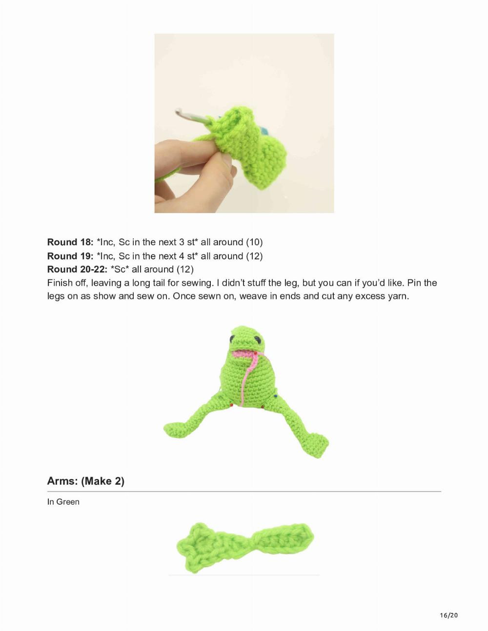 Frog on a Swing Amigurumi – Free Crochet Pattern