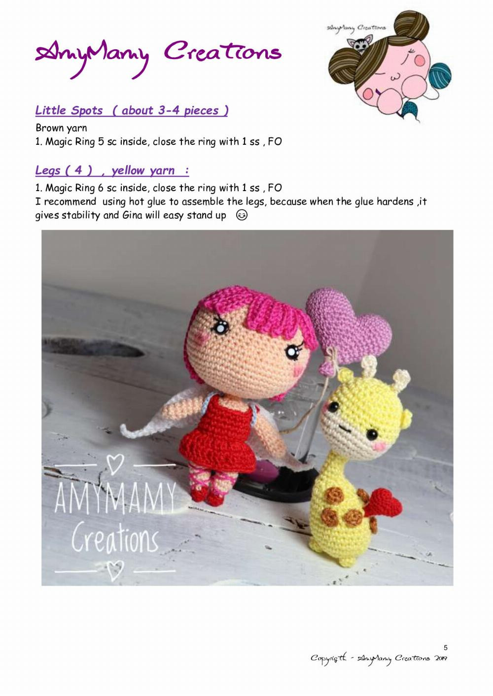 Gina la Giraffina giraffe crochet pattern