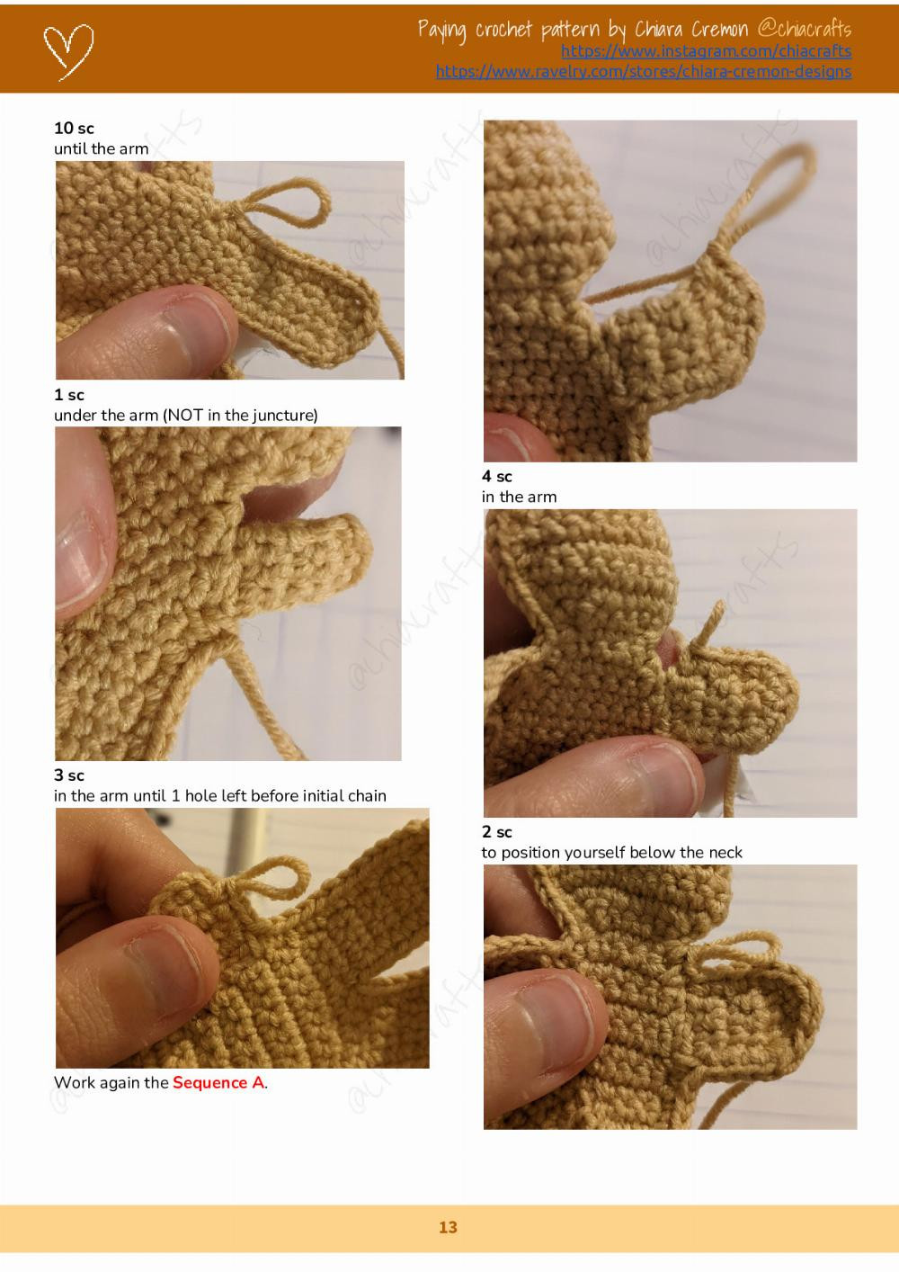 gingerbread man crochet pattern