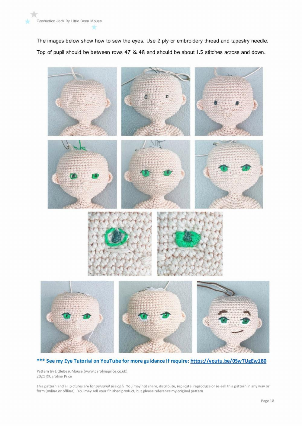 Graduation Jack doll crochet pattern