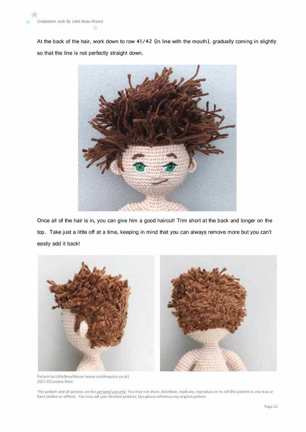 Graduation Jack doll crochet pattern