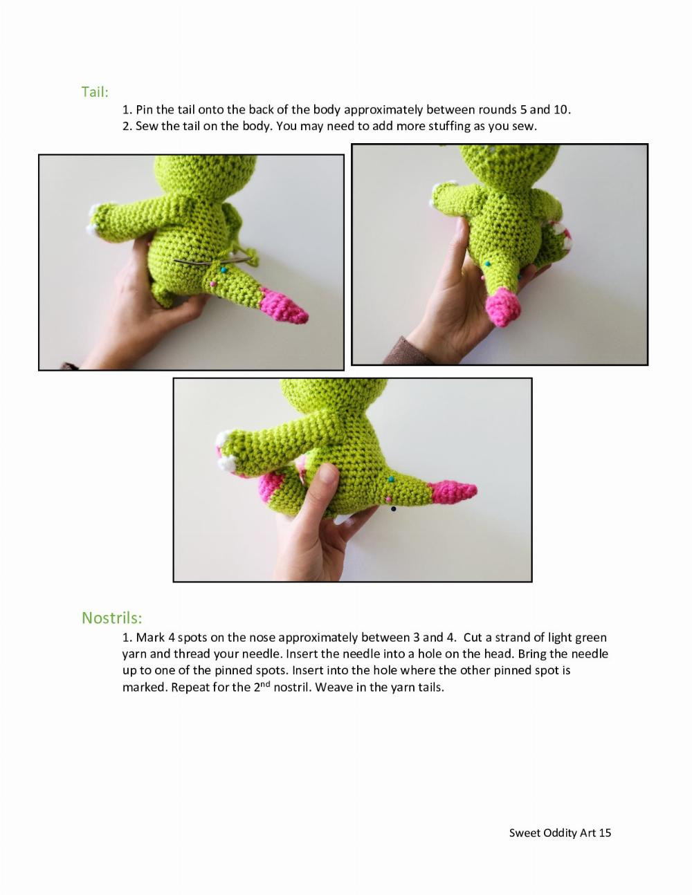 green Mini Dragon Crochet Pattern