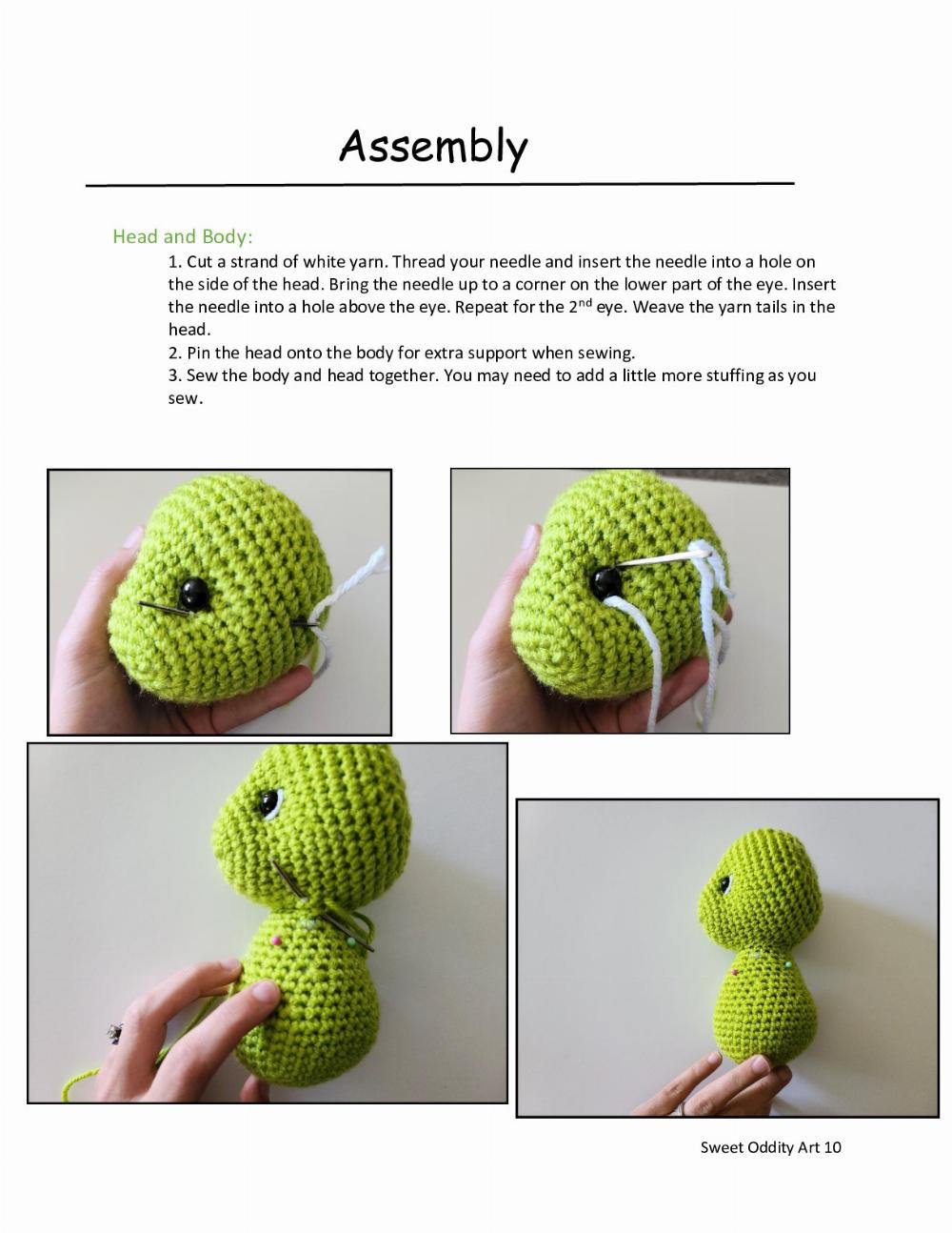 green Mini Dragon Crochet Pattern