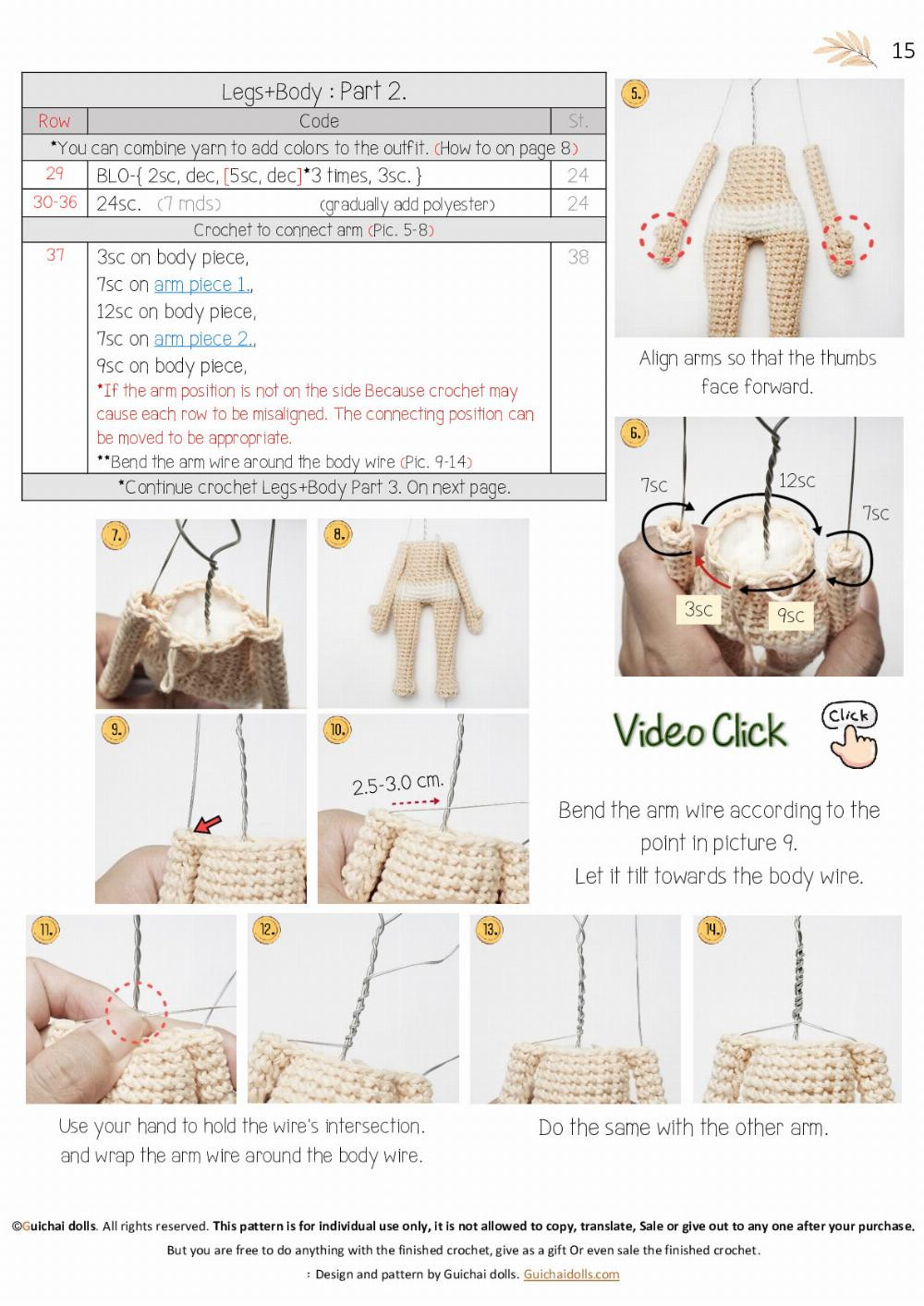 Guichai Pattern Wednesday crochet pattern