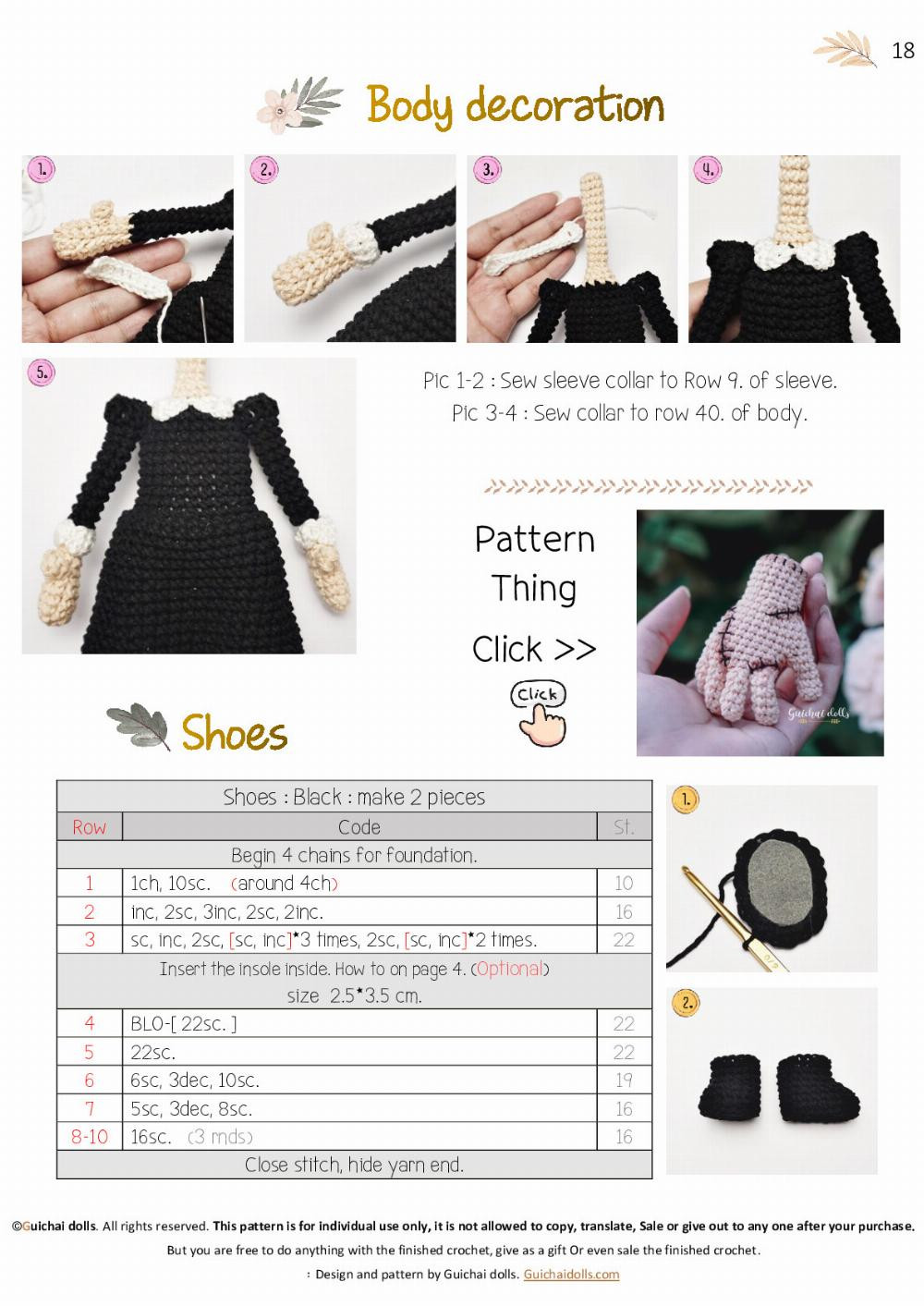 Guichai Pattern Wednesday crochet pattern