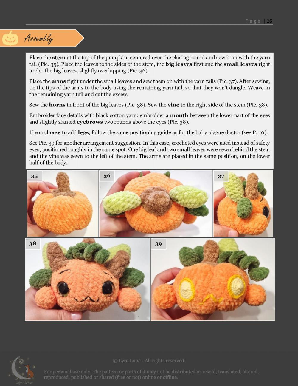 Halloween Plushies crochet pattern