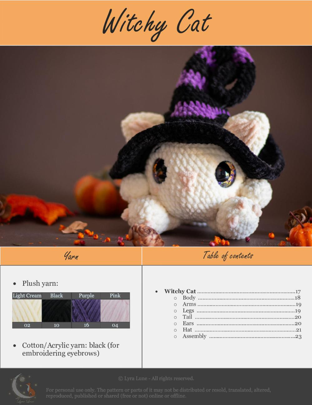 Halloween Plushies crochet pattern