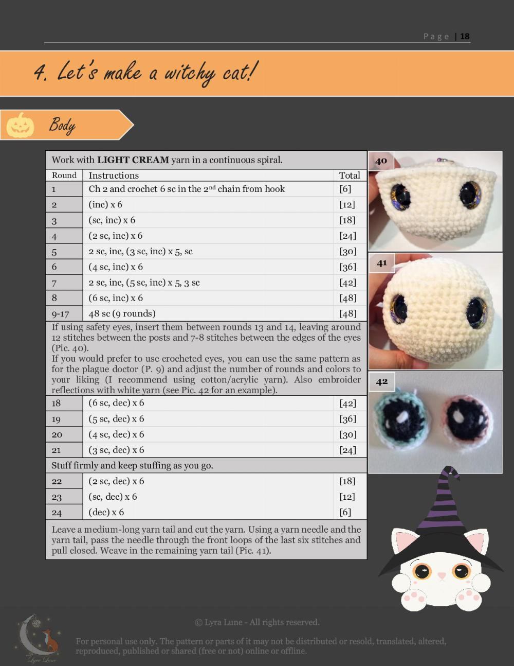 Halloween Plushies crochet pattern