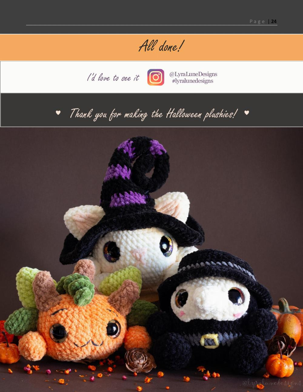 Halloween Plushies crochet pattern