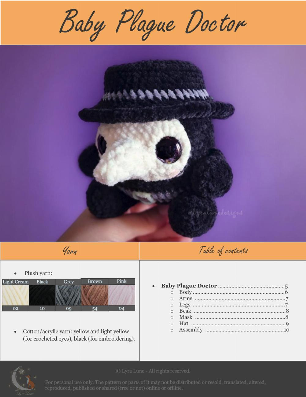 Halloween Plushies crochet pattern