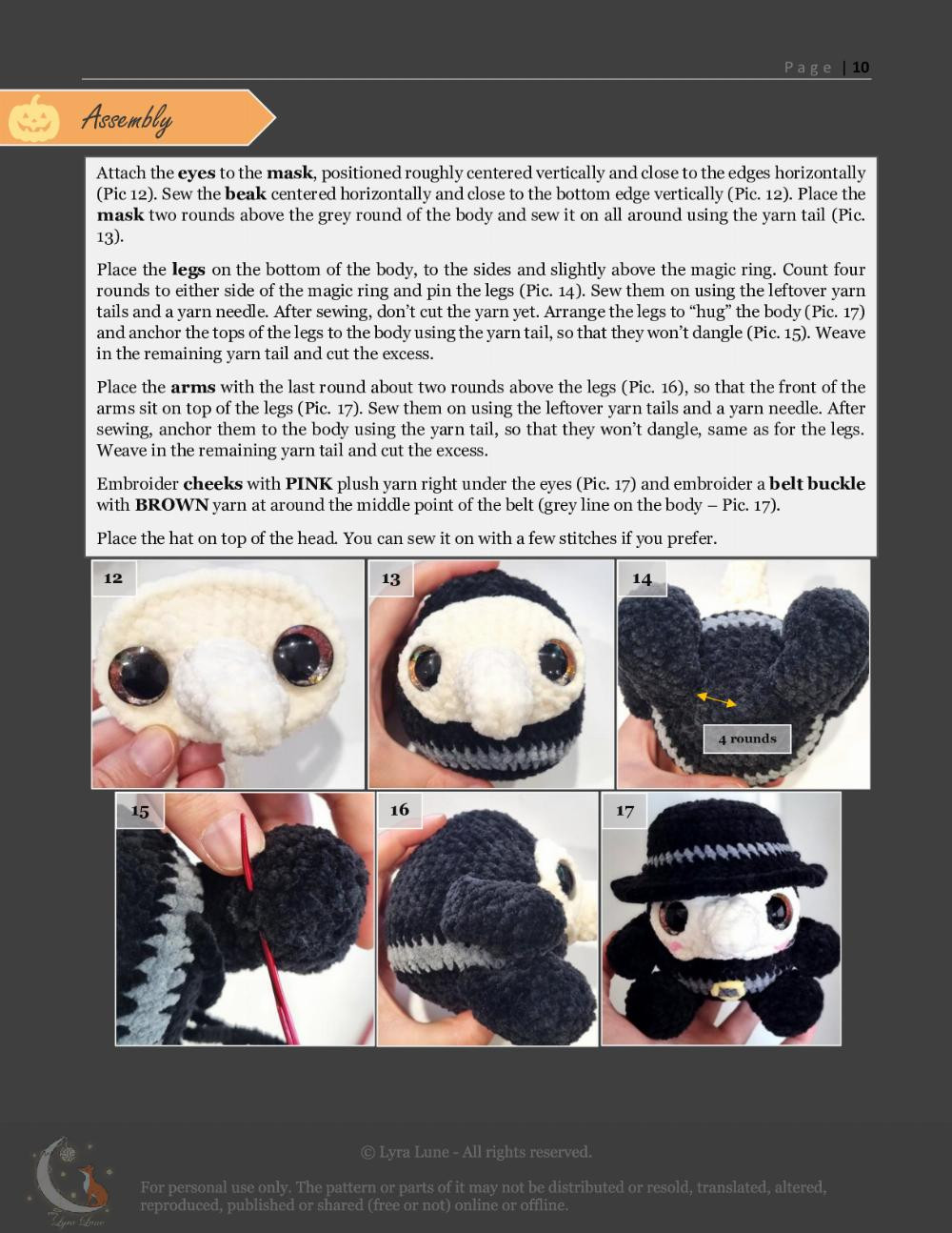 Halloween Plushies crochet pattern