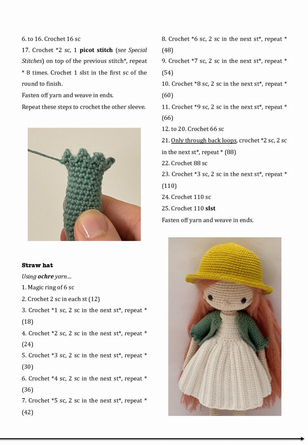 Helena doll crochet pattern