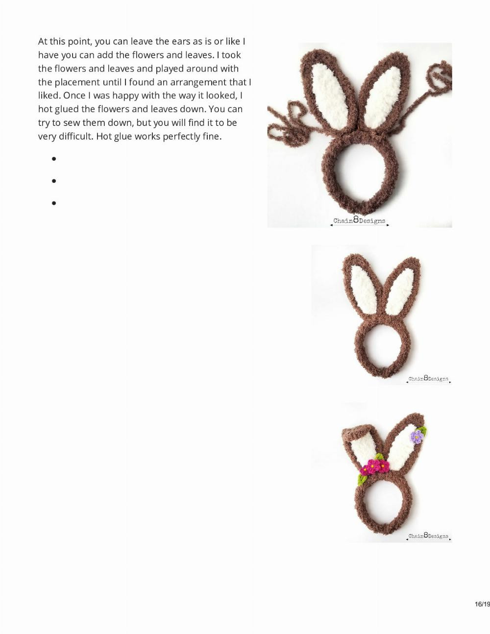 Hippy Hoppity Headband crochet pattern